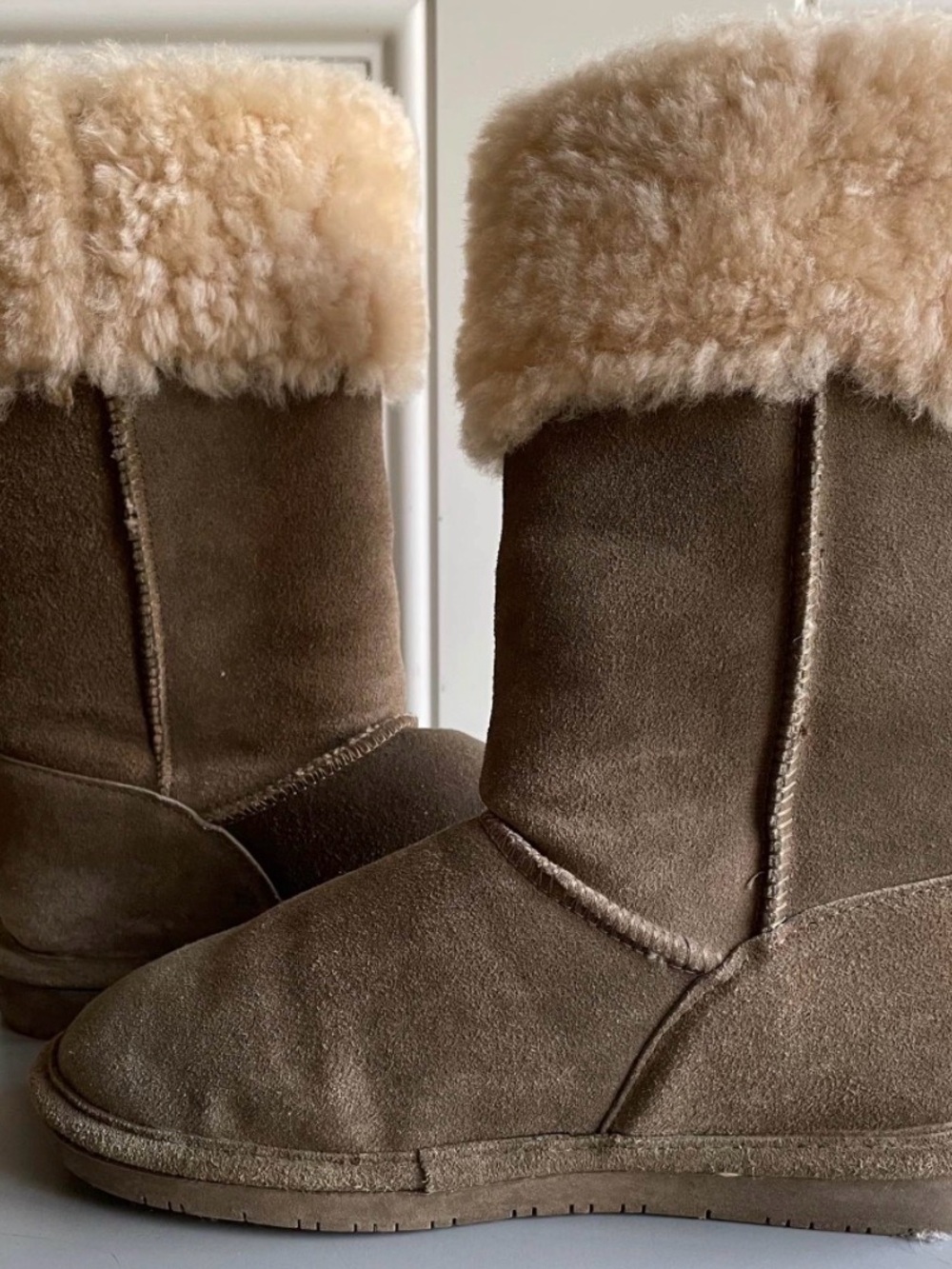 BearPaw | Elle Boots | Suede Shearling-Lined Winter Boots | Sz 7